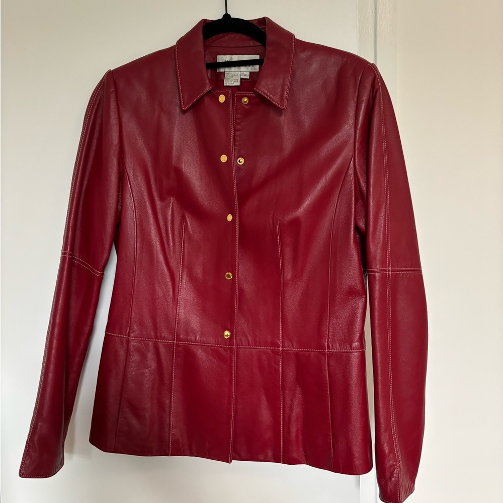 Vintage Red Leather Jacket